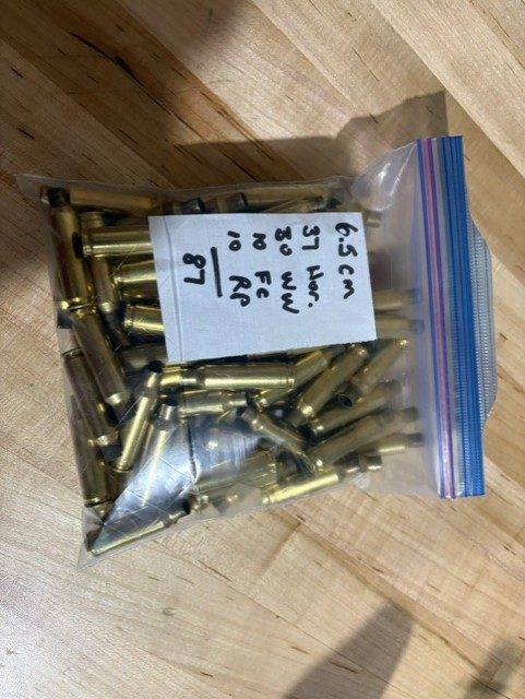 6.5 CM once fired factory brass
