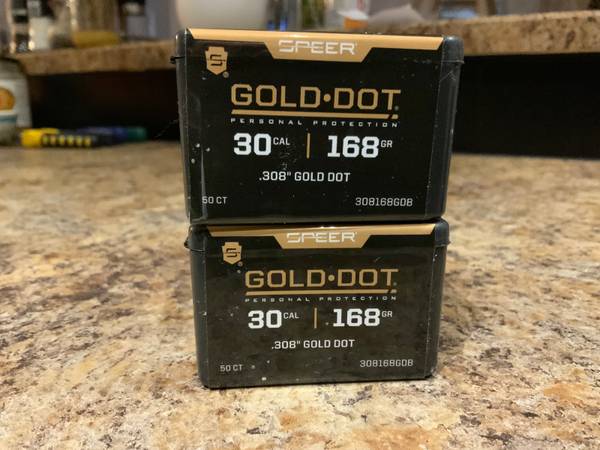 Speer Gold Dot .308 cal. 168 gr