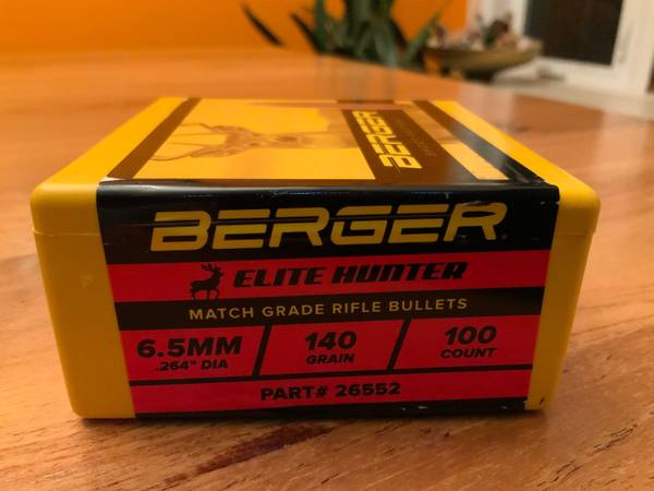 Berger Elite Hunter 6.5mm 140 gr