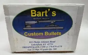 BART’S ORIGINAL 22CAL 52gr FLATBASE BULLETS