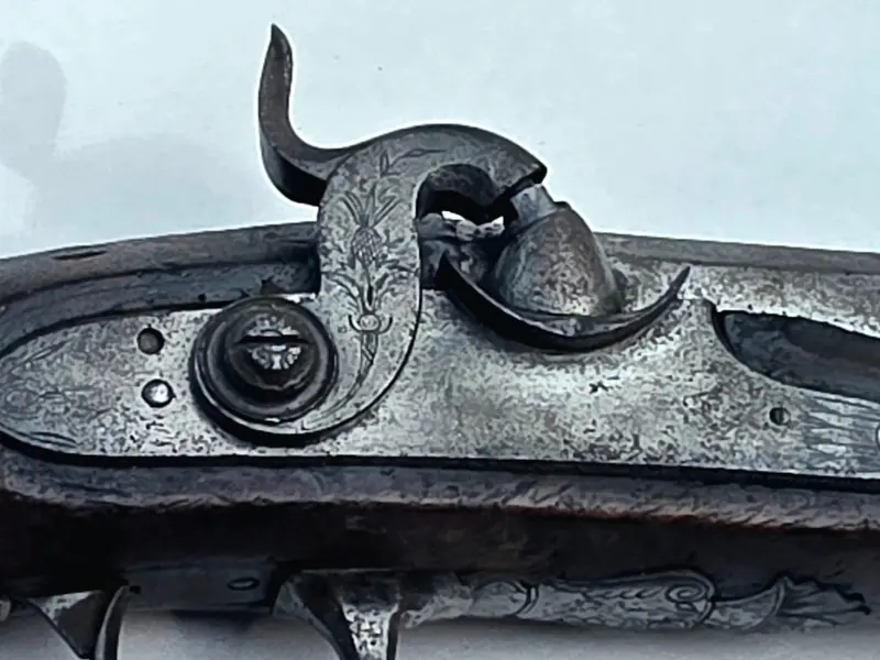 AUGUSTIN MERLEY proof marked FRENCH De Poche 60 CALIBER PERCUSSION PISTOL – ANTIQUE
