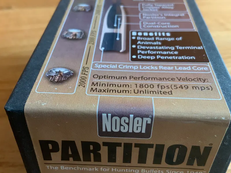 Nosler Partition .224 cal 60gr