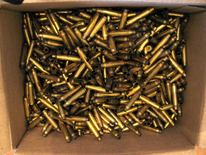 Once Fired De-Primed and Re-Sized Federal 223 Brass, Ready to Reload
